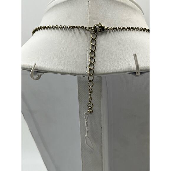 Vintage Antique Silver Chainmail Mesh Floral Rhinestone Bib Drape Necklace - Picture 9 of 9